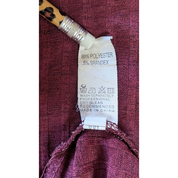 Plus Size XXL Plum Ribbed Knit Long Duster Cardigan Open Front Maxi Sweater - Picture 5 of 6